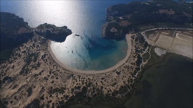 Voidokoilia and Xrisi akti beach, Messinia, Greece