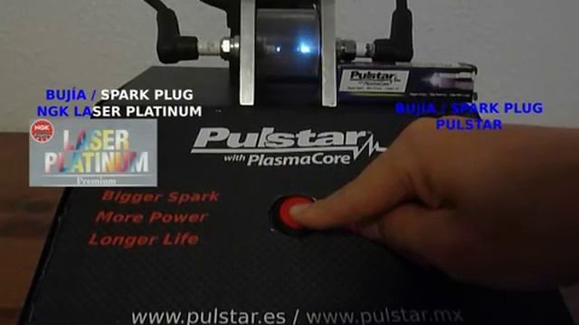 Pulstar PlasmaCore spark plug VS NGK Laser Platinum / Bujía Pulstar PlasmaCore VS NGK Laser Platinu смотреть онлайн