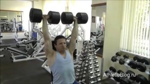 Жим гантелей сидя 2х40 кг. Сергей Сивец