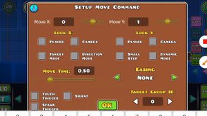 Как сделать движущиеся блоки в Geometry Dash