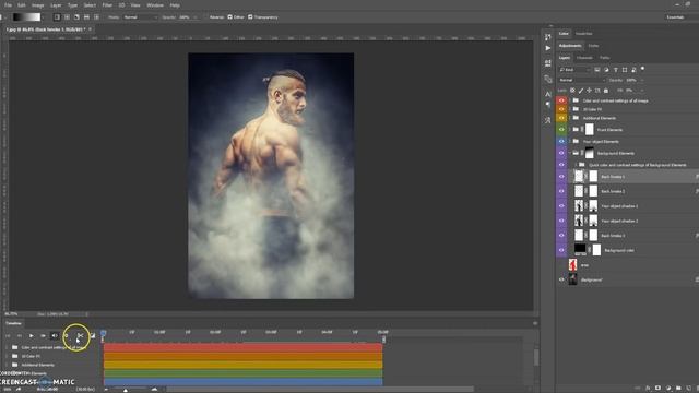 Animated Smoke Effect in Photoshop tutorial смотреть онлайн