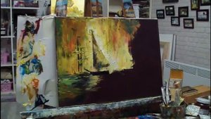 Алла Белопесоцкая видеоурок живопись маслом " Корабли"