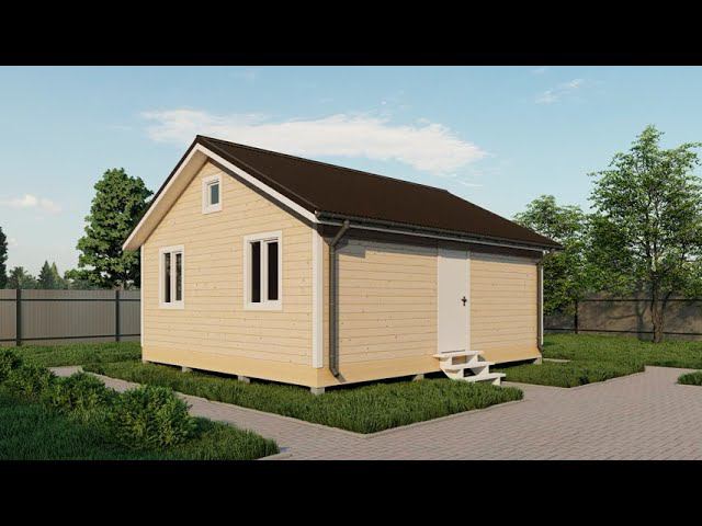 Рендер дом 6х7 из профилированного бруса смотреть онлайн