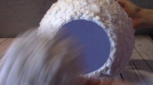 Как сделать конфету Raffaello из папье-маше