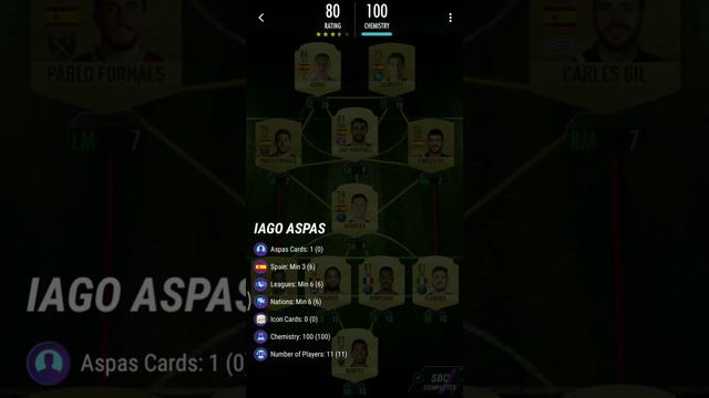 Iago Aspas POTM sbc solution | Madfut 21