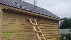 Недорогая баня из бревна 3х3 с каркасным предбанником 2х3 Казань