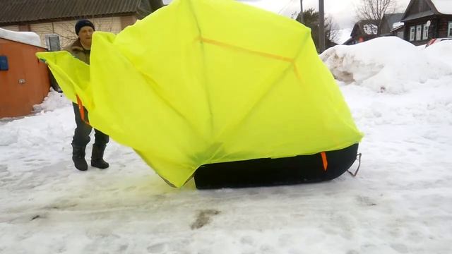 Мобильная палатка на санях-волокушах. Часть 1. смотреть онлайн