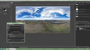 Добавление неба на панораму в GIMP