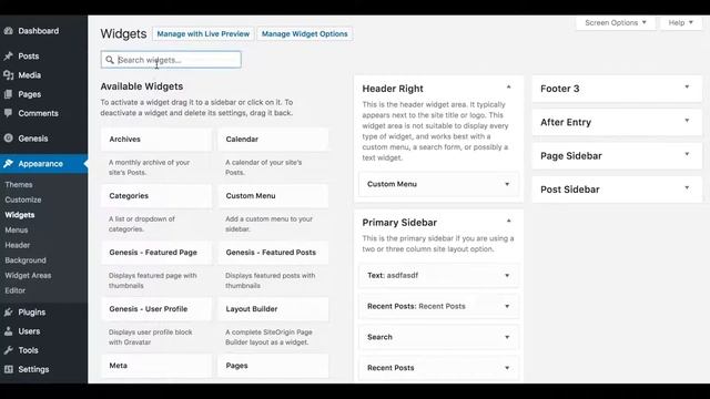 WordPress Widgets and Sidebars Search Filter смотреть онлайн