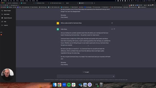Watch me write copy with ChatGPT