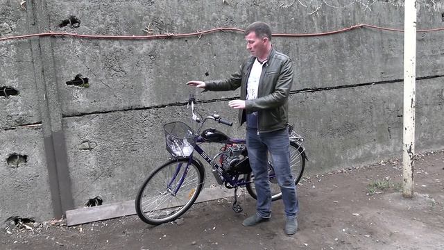 4х тактный веломотор. Комплект для установки на велосипед. Обзор.