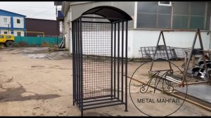 Готовый дровник 1,6 куб.м. из металла для дачи