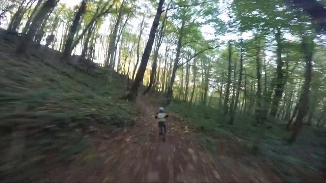 Витя, 10 лет. Третий спуск на маунтинбайке в Байк-парке "Горки". Школа маунтинбайка MTBsochi.ru смотреть онлайн