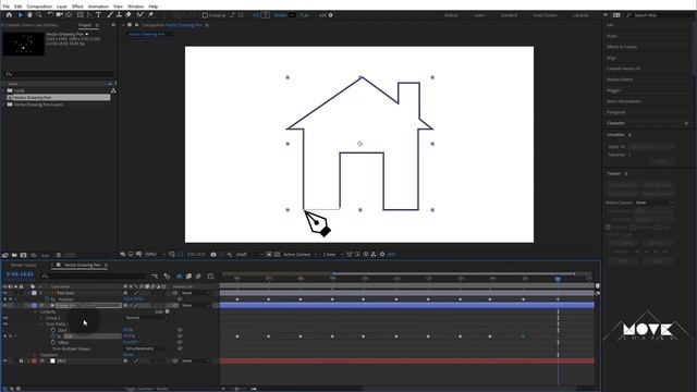 Animate like Drawing Vector Pen Tool in After Effects Tutorial