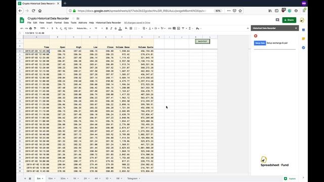 Google Spreadsheet for Historical Crypto Market Data Recording and Trading Strategy Backtesting смотреть онлайн