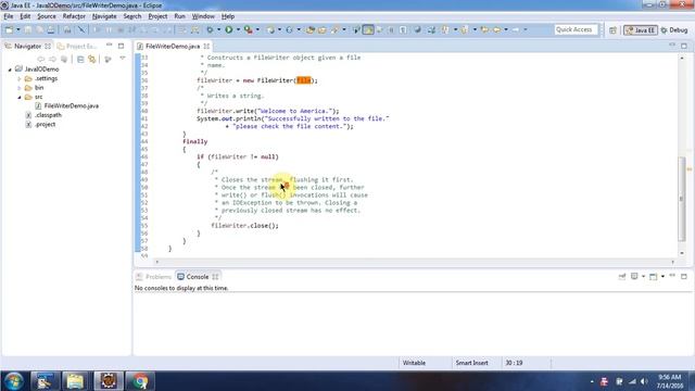 Example of FileWriter constructor accepts file object | Java IO | Java Tutorial