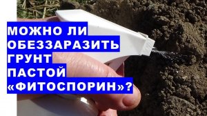 Можно ли обеззараживать почву пастой "Фитоспорин"Is it possible to disinfect soil with Fitosporin pa