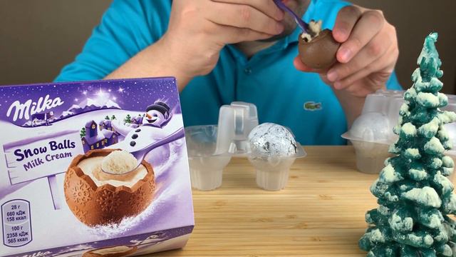 ASMR MILKA CHOCOLATE SNOWBALLS CHRISTMAS PARTY (Eating Sounds) Mukbang NO TALKING смотреть онлайн