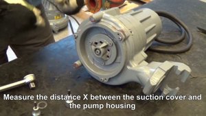 Flygt 3127 / Замена рабочего колеса (Grinder)