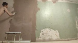выравнивание стен ротбандом со стекловолоконной сеткой на масляную краску через бетон-контакт