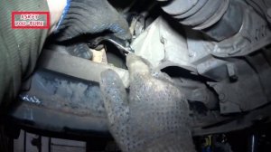 ✅✌??? Mitsubishi Lancer X замена задней подушки коробки (задняя опора АКПП)