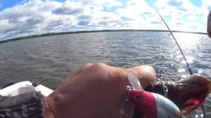 Кайман 300 в волну на  озере ,Озеро Чебачье Тюменская область, троллинг, за щуками