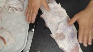 РУЛЕТ  из брюшины свиной варено копчёный