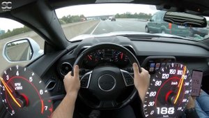 Chevrolet Camaro 6.2L V8 447HP (2018) - High Speed Drive on Autobahn