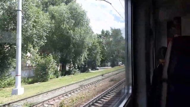 Поездка на электропоезде ЭД4МК-0023 от станции Лианозово до станции Окружная смотреть онлайн