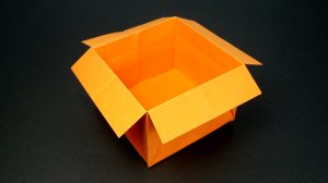 Как сделать Коробочку из бумаги Квадратную | Оригами Коробка своими руками без клея из одного листа