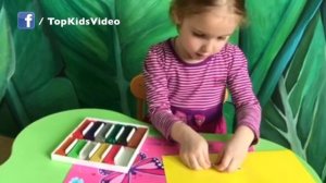 Лепим цветы из пластилина. Развивающие уроки, занятия для детей.