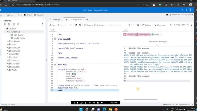 How to connect with databases in SAS Viya Postgres SQL, ADLS, Azure Synapse || Day-44||#sas смотреть онлайн