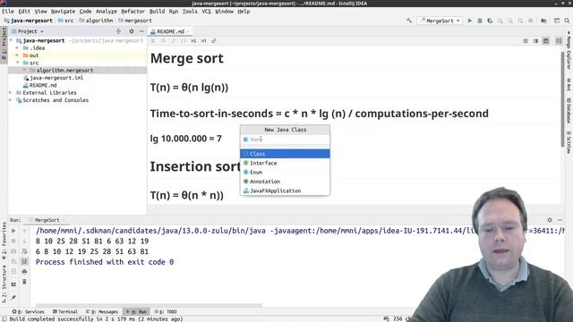 Merge Sort Java Algorithm Code Example смотреть онлайн