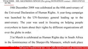 Speech on human rights day in english | human rights day speech in english