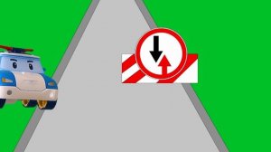 Робокар Поли. Изучаем дорожные знаки - Знаки приоритета. Robokar Poli