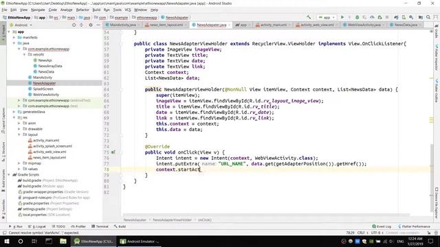 13. Android News App - Recyclerview click and Webview (በአማርኛ) смотреть онлайн