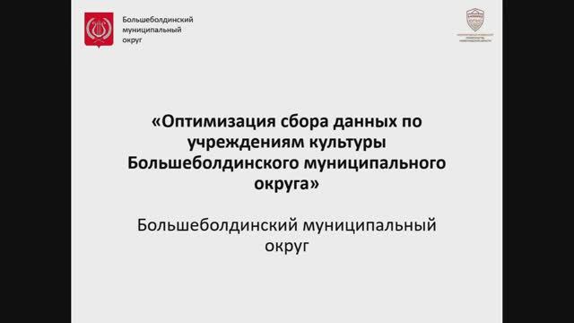 Оптимизация сбора данных по учреждениям культуры Большеболдинского муниципального округа