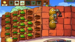 Plants vs Zombies - прохождение на крыше 5-2 (второй уровень)