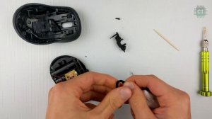 Смазка колесика и чистка беспроводной компьютерной мыши Rapoo 7100P | 5G