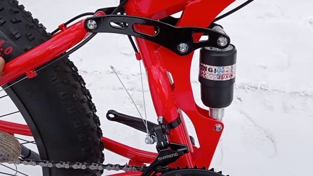 фэтбайк складная рама широкие колеса двух подвесной 21 скорость дисковые тормоза обзор смотреть онлайн