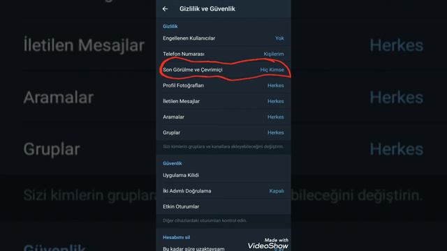 Telegram son görülme ve aktiflik kapatma Telegram last seen and deactivation смотреть онлайн