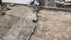 бетонное основание под брусчаткой