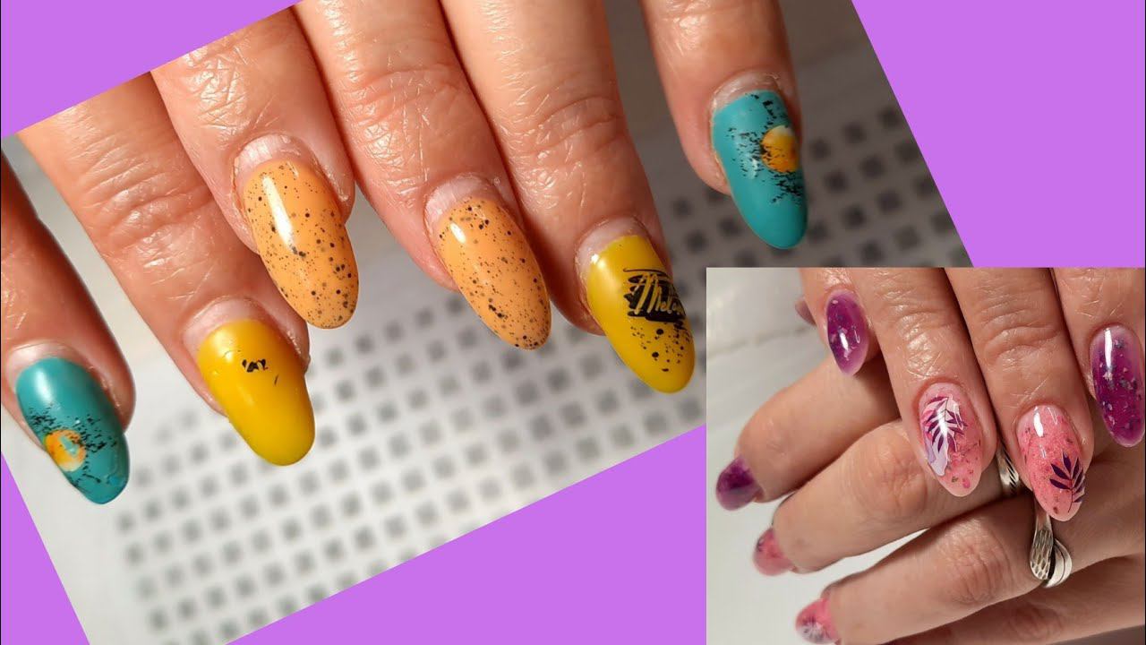 *392*Техника Без Опила/Коррекция Ногтей Цветочным Гелем/technique Without Sawdust. Correction.