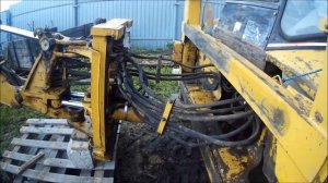 снимаем стрелу с экскаватора погрузчика и отопление гаража