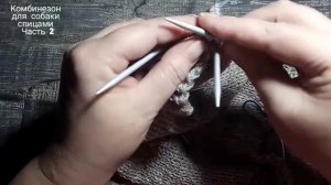 Комбинезон для собаки спицами, часть 2, DIY suit for dogs & cats