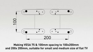 KUPO Vesa Mounting Adapter 100/200 (KS-512)