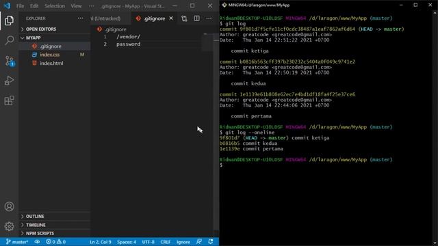TUTORIAL BELAJAR GIT UNTUK PEMULA #programing #developer смотреть онлайн