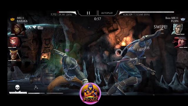 mk11 mobile Lizard baraka gameplay Boss battle 110 early access mk mobile new trakatan смотреть онлайн