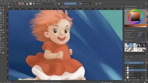 Speedpaint - Ponyo (Рыбка Поньо на утёсе)