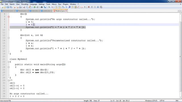 java constructor example || constructors in java